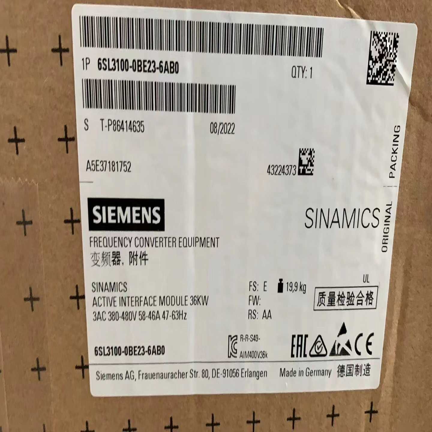 (询价)6SL3100-0BE23-6AB06SL31000B