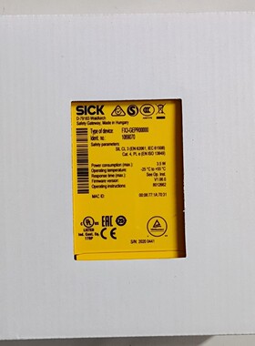 询价SICK西克安全继电器FX3-GEPR00000订货号