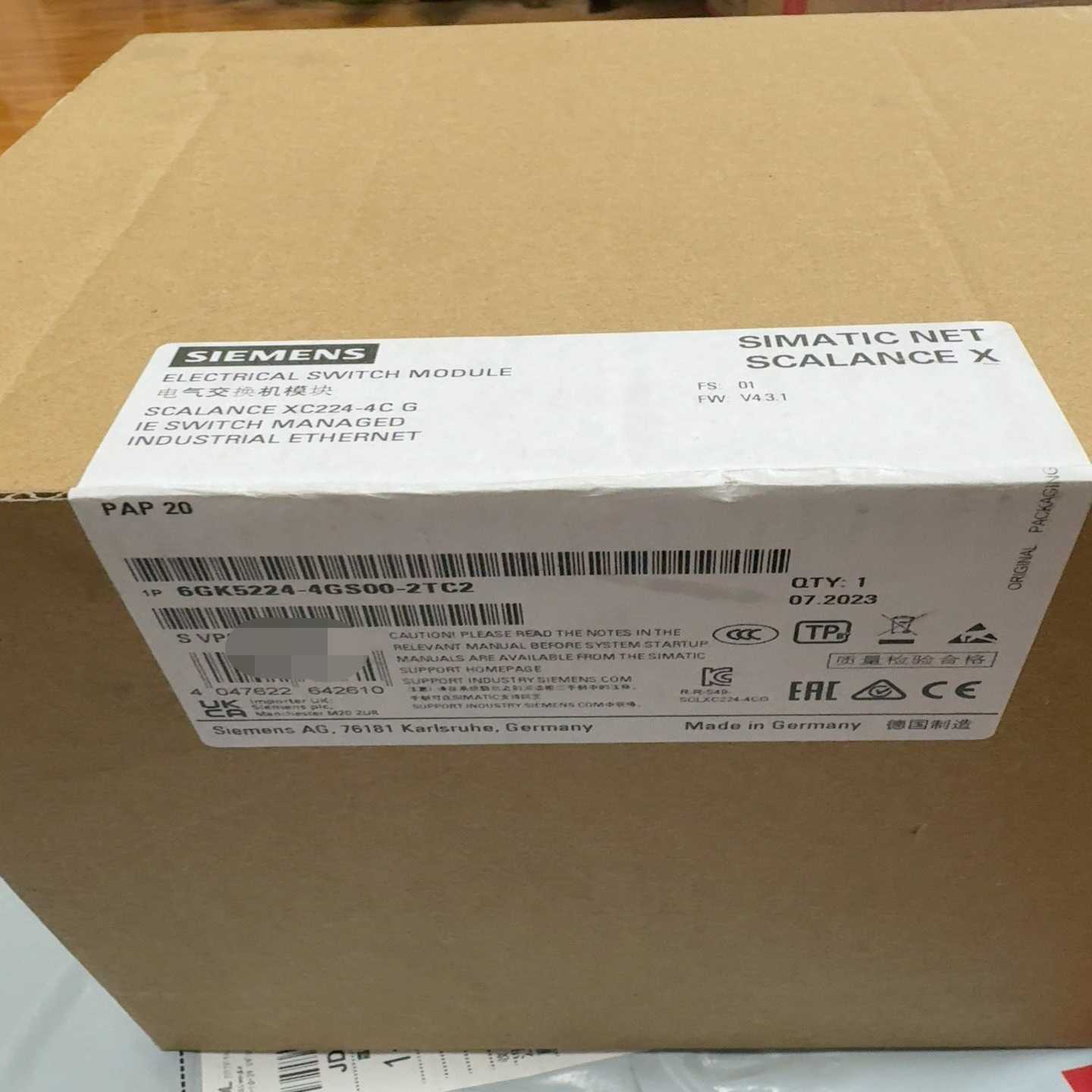 询价6GK5224-4GS00-2TC2一台