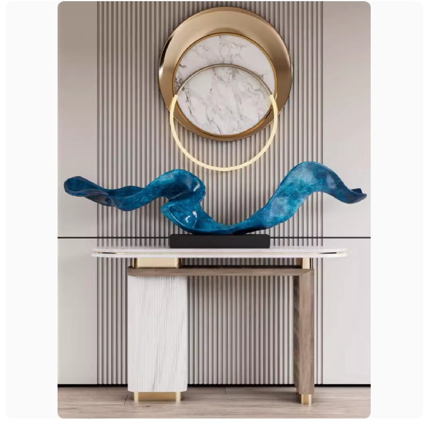 创意抽象现代艺术品雕塑前台过道玄关酒店售楼处商业中心装饰摆件