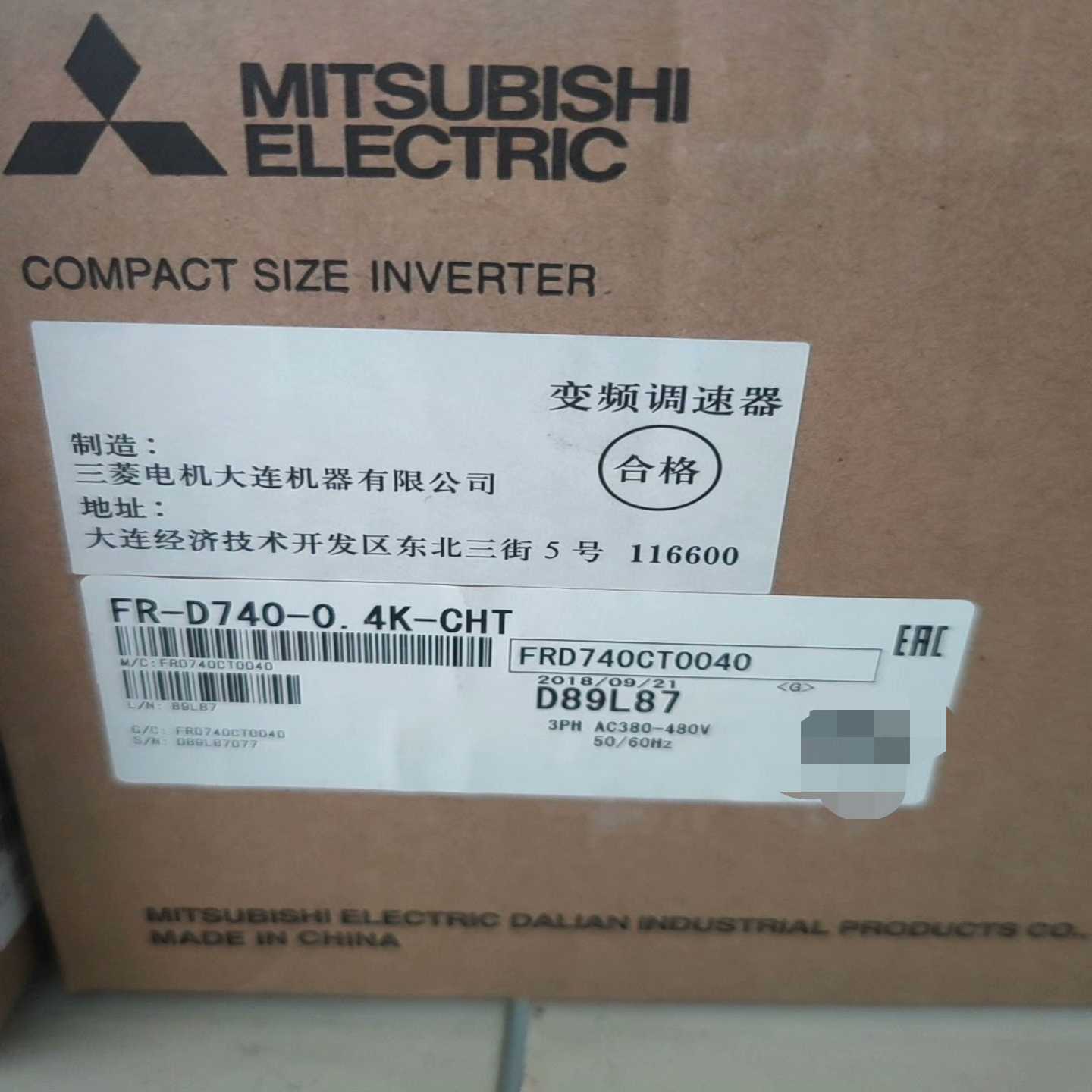 议价三菱变频器FR-D740-0.4K-CHT,全新b原装正品,质维修/现货