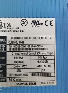 韩国SAMWONTECH三元温控模块 TLC880C -22-K01K01-SRSR-NN-0101-N
