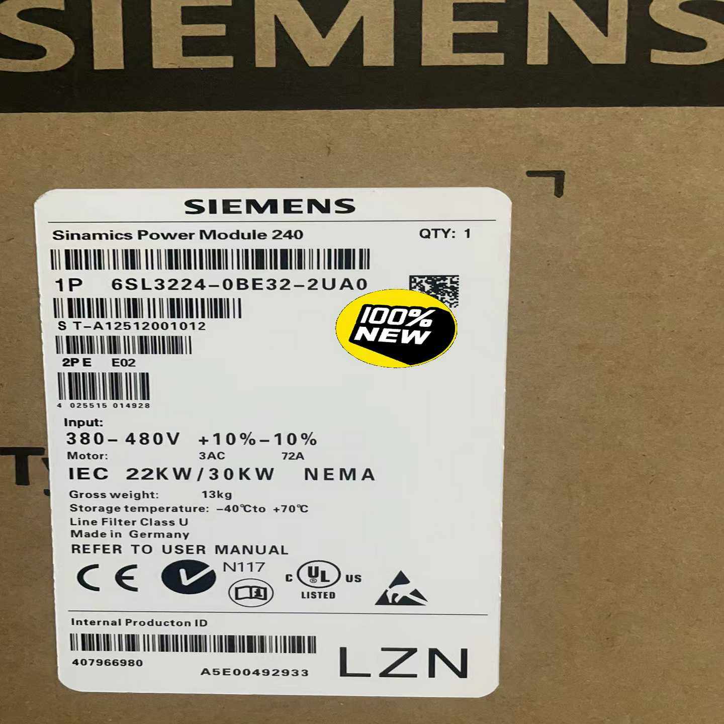 6SL3224-0BE32-2UA0G120  功~询价