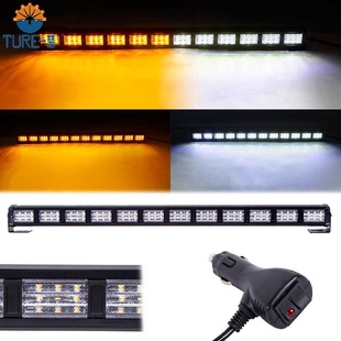 24V 22寸36LED双色爆闪警示长条杠灯汽车越野车顶紧急频闪棍灯12