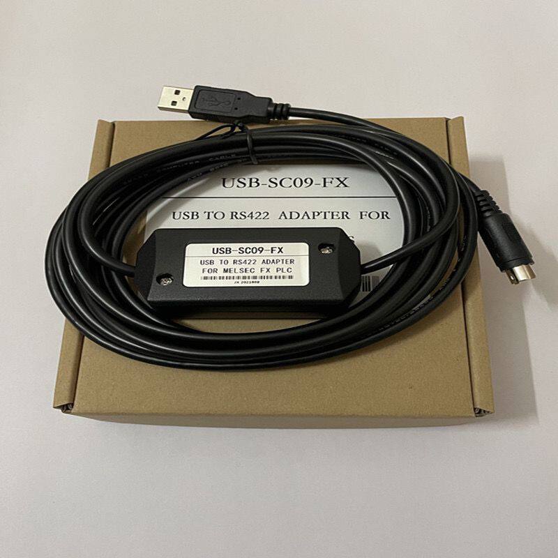 适用三菱PLC编程电缆线FX3U/1N/2N数据线连接线USB-SC09-FX下