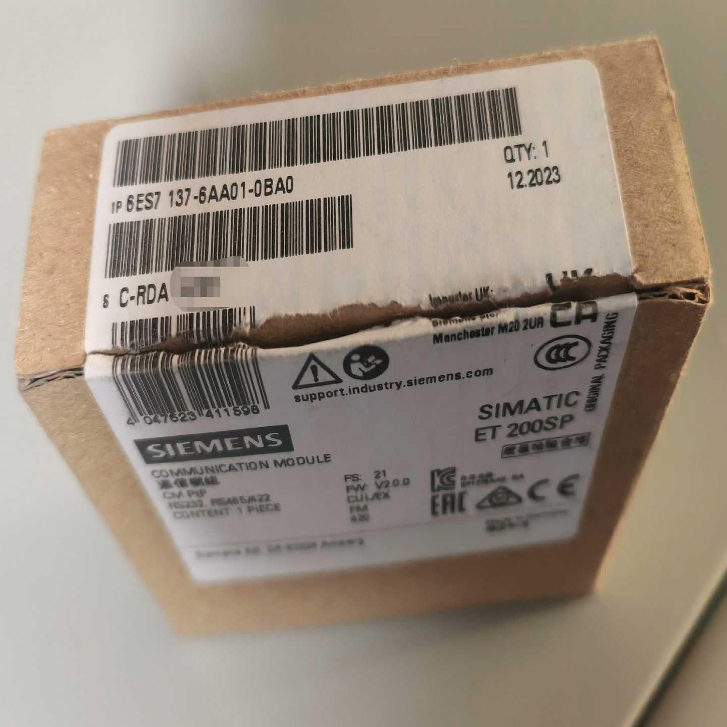 6ES7137-6AA01-0BA0保内仅开封的，议价～（佳毅工控）