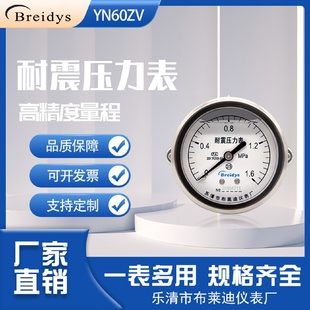 1.6mpa 压力表YN60ZV轴向带支架耐震压力表油压液压气压水压0