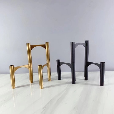 复古摆件创意分子结构金属组合设计师样板间简约拼接烛台