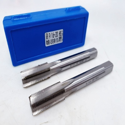 美制丝锥套装HSS高速钢左牙右牙机用直槽镀钛9/16-207/8-18批发