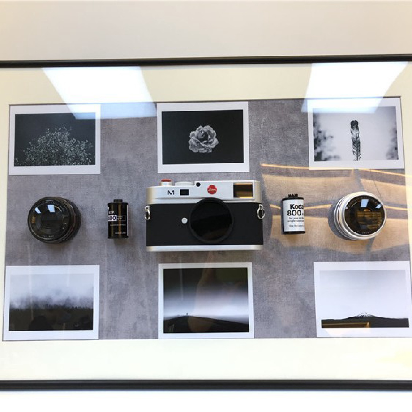 相机模型裱画挂画装裱铝合金PS材质画框立体艺术画现代简约装饰画