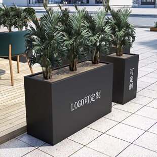 户外不锈钢铁艺镀锌板花箱种植箱室外摆隔断围栏广场庭院花坛花槽