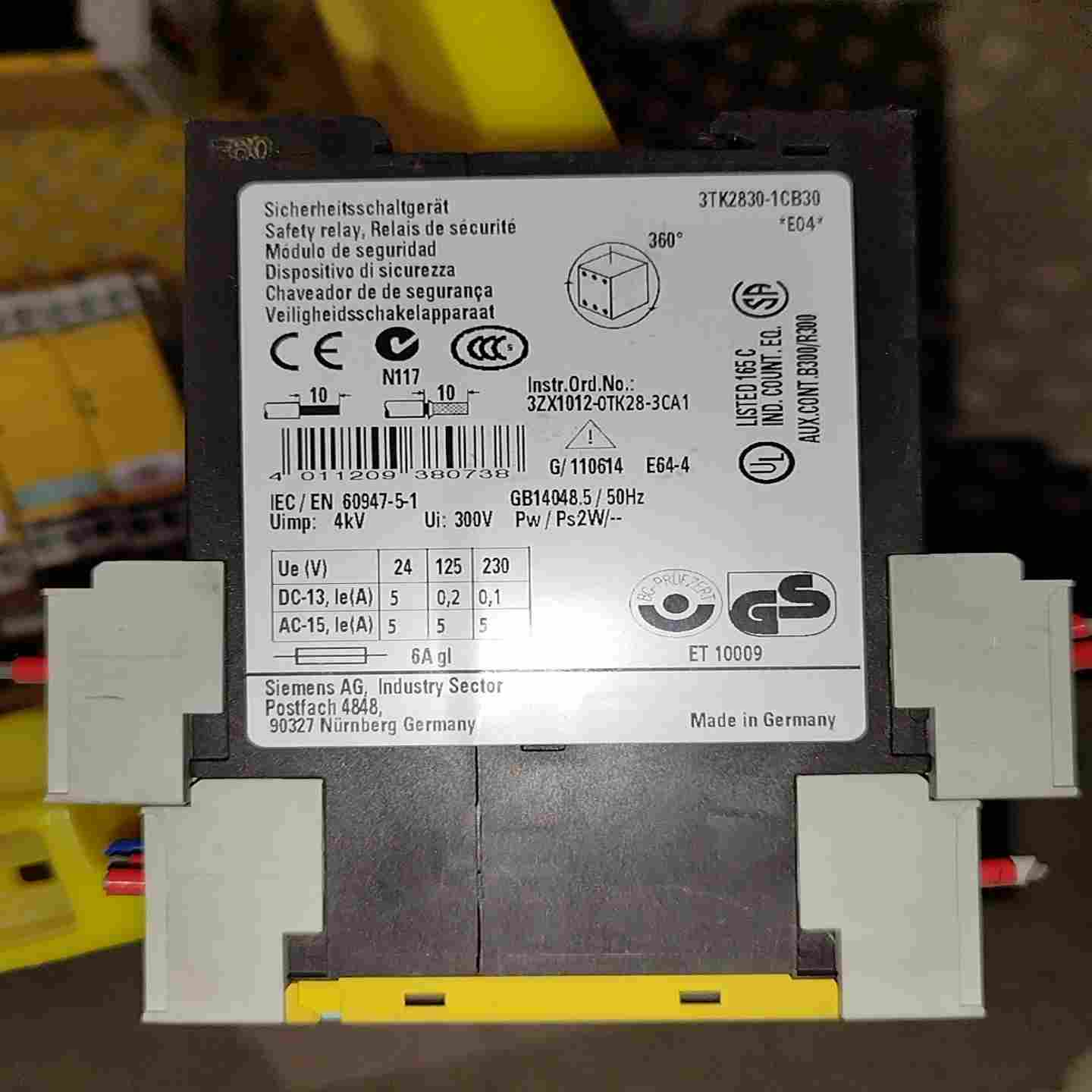 咨询-3TK2830-1CB30安全继电器3ZX1012-