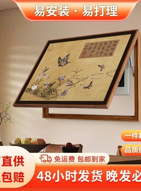 中式古风电表箱装饰画百蝶图弱配电箱挂画新款电源开关盒遮挡壁画