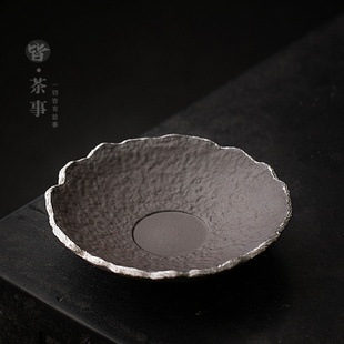 粗陶壶承家用茶道配件养壶底座复古陶瓷干泡盘创意茶托盘壶垫果盘