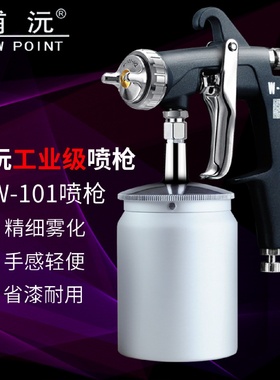 台湾浦沅W-101气动喷漆枪家具面漆W101汽车高雾化油漆喷枪W200