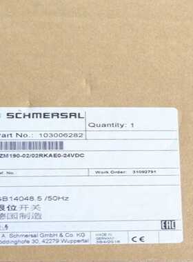 Schmersal103006282施迈赛限位开关AZ询价