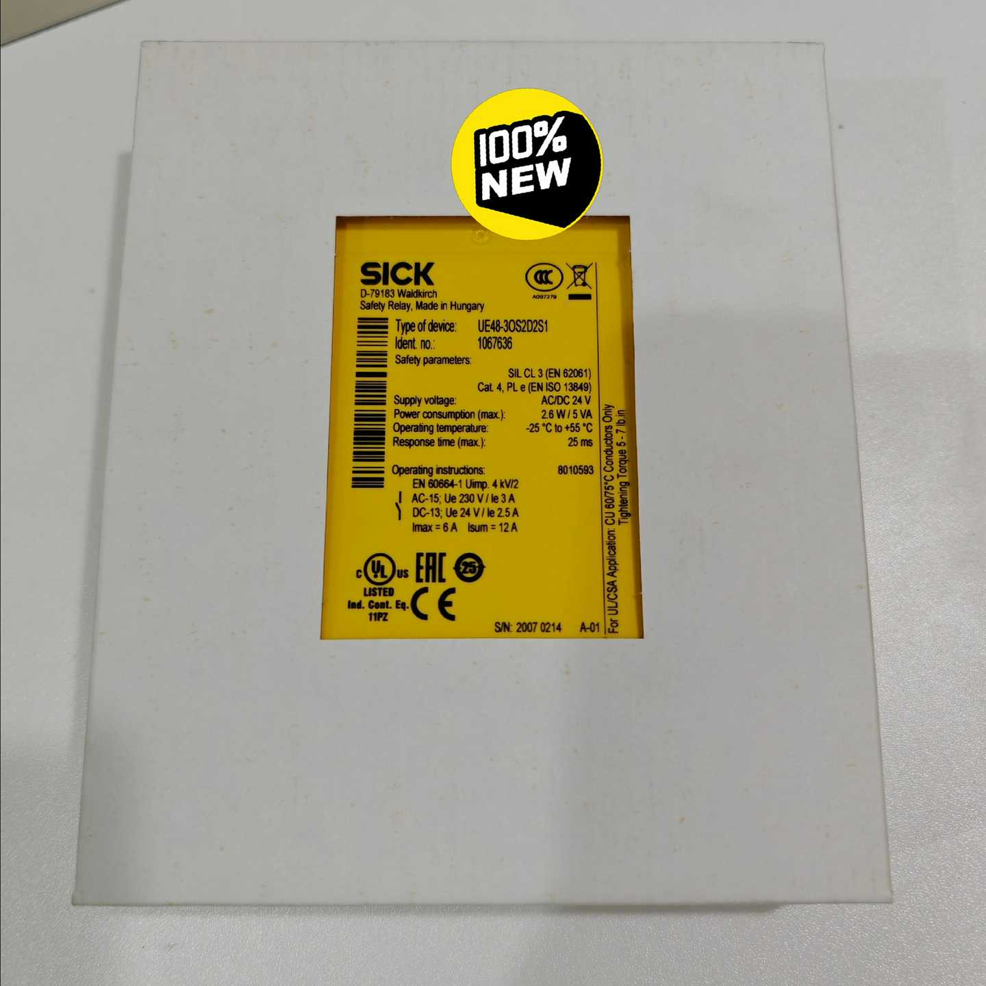 德国西克SICK继电器UE48-3OS2D2S1 订货号10