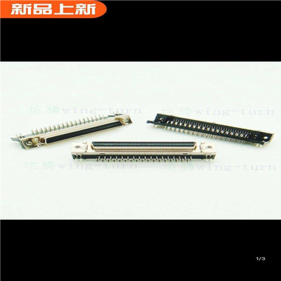 SCSI 68P MDR 母头 直插 焊板式 HPDB68 针式DB型 插座带耳