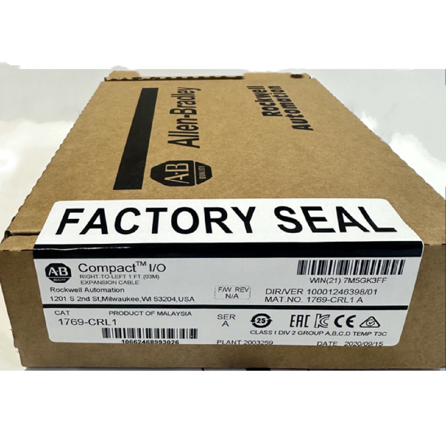 AB1769-CRL1电缆,CompactLogix,总线扩展,从右到左1m长