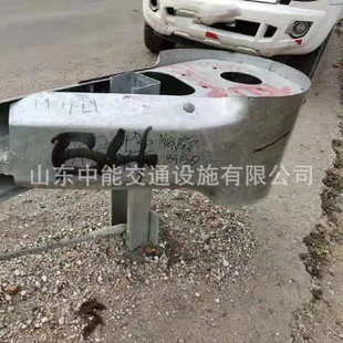 镀锌喷塑道路桥梁波形护栏板高速公路防撞波型护栏Buffer端头配件