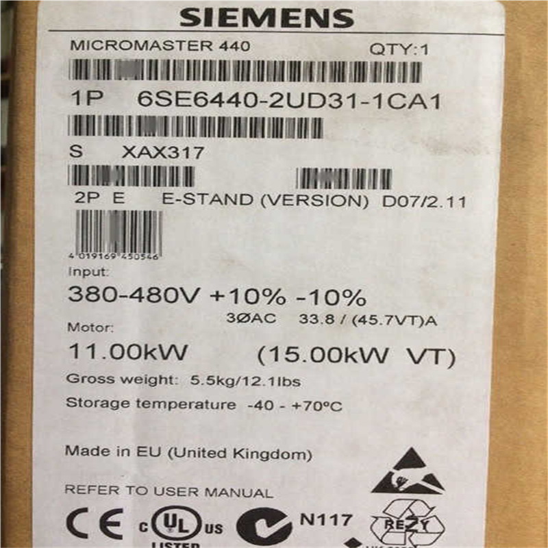 6SE6440-2UD31-1CA1全新MM440 变频器11KW现货6SE64402UD311CA1