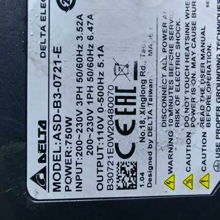 ASD-B3-0721-E，台达伺服驱动器 B3 750W{议价}