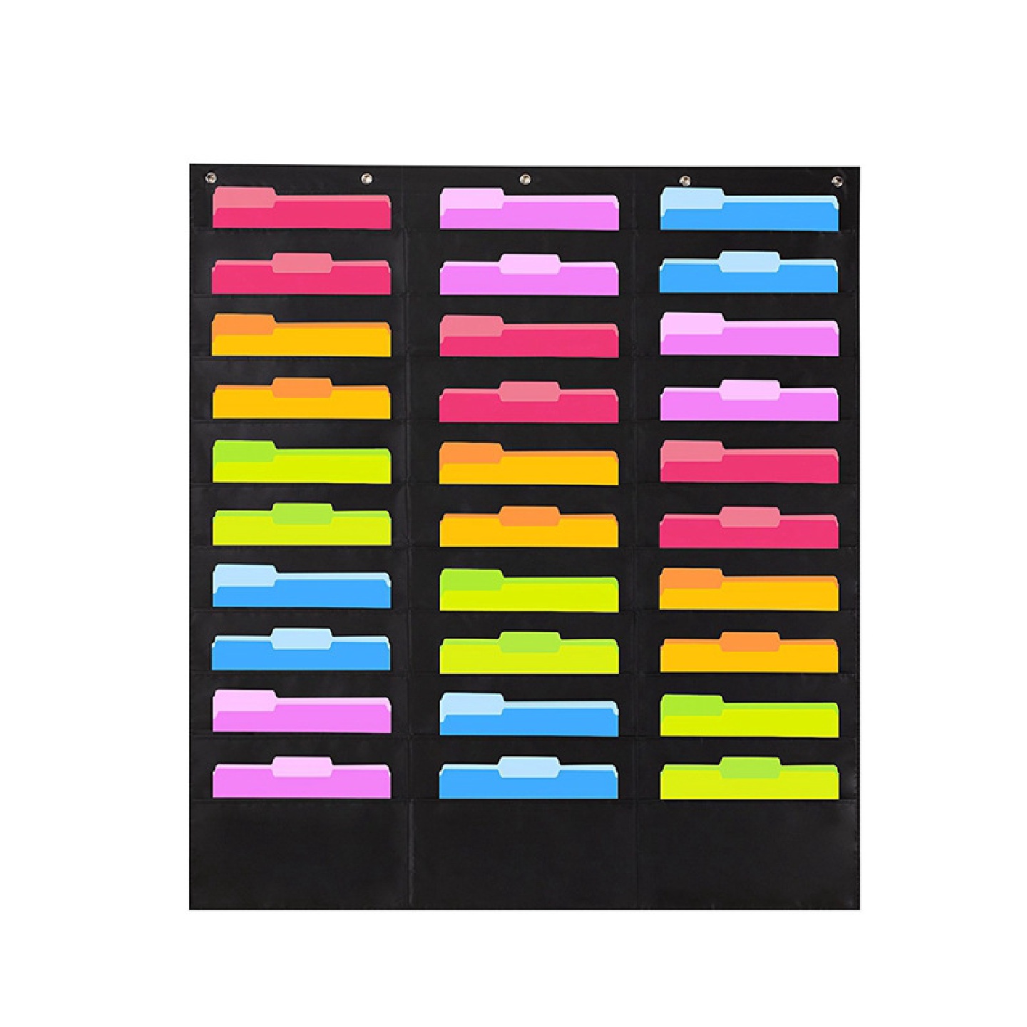 10层三排30口袋Pocket chart 文具收纳挂袋 办公室文件夹收纳挂袋