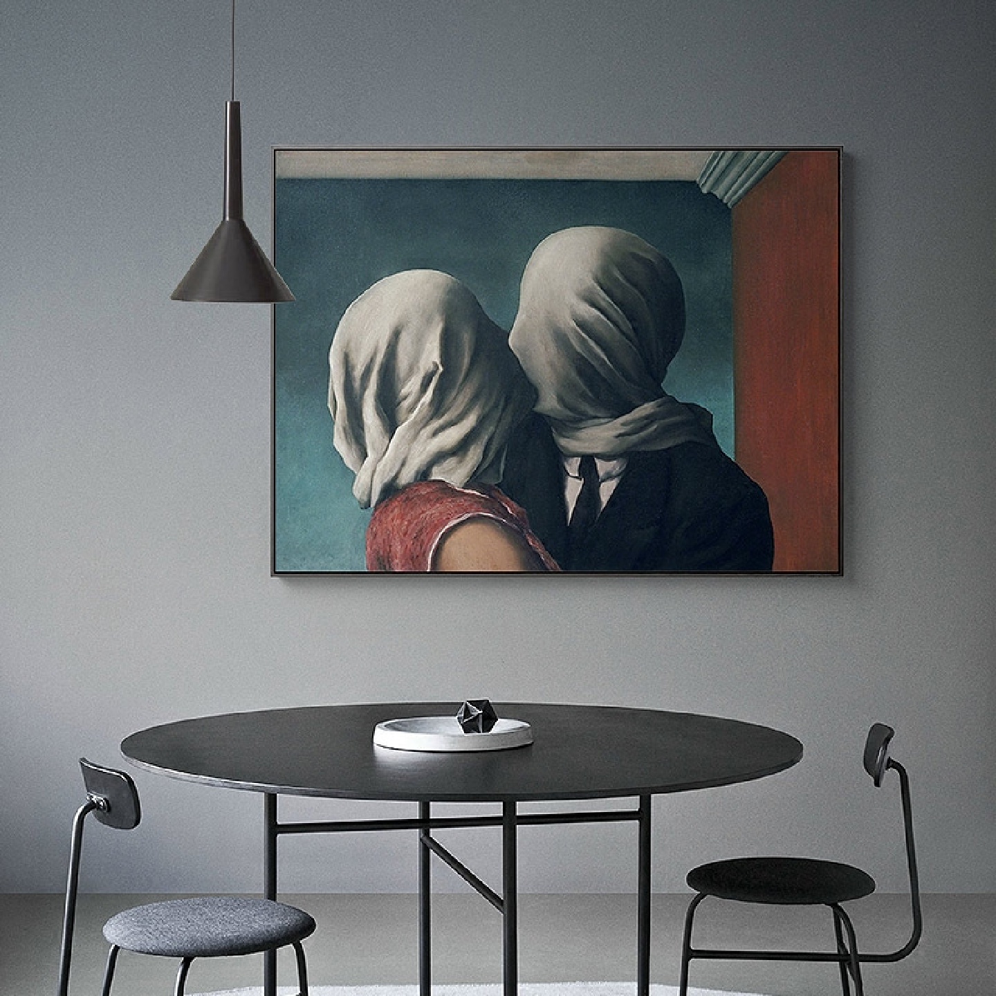 恋人抽象超现实主义艺术装饰画工作室客厅玄关挂画壁画玛格丽特