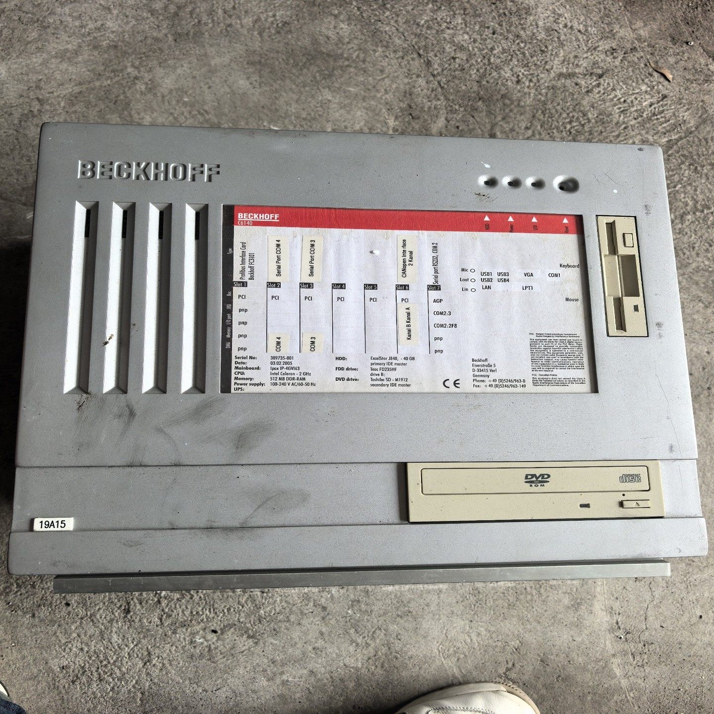 询价~BECKHOFF倍福工控主机 C6140   BECKHOF