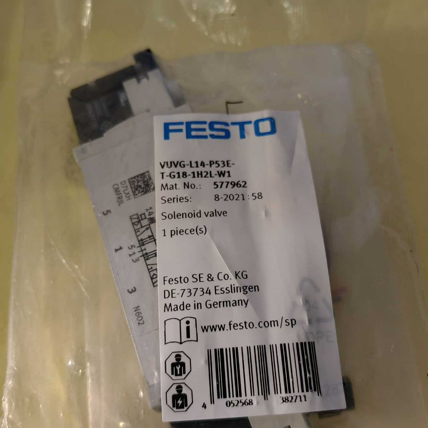 议价产品FESTO电磁阀 费斯托 577962  VUVG-L14-