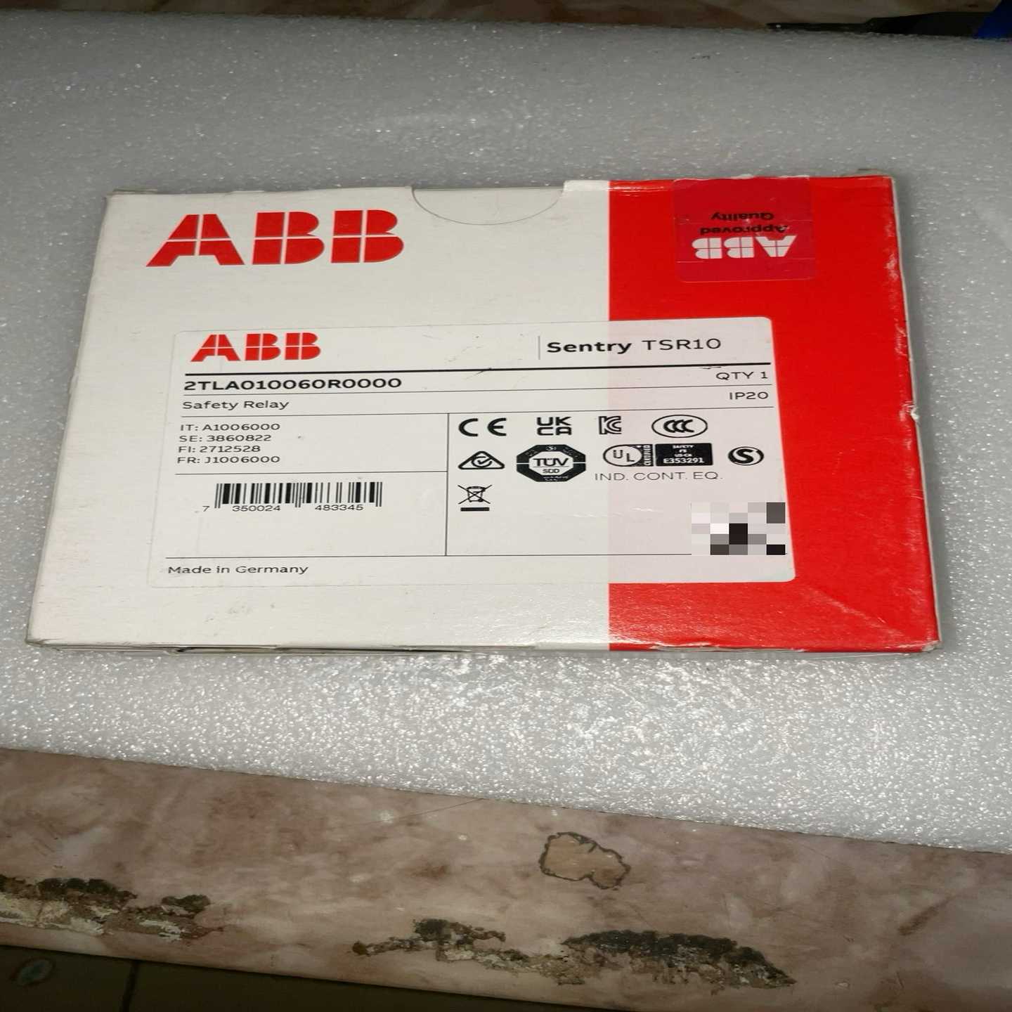 (询价)abb延时安全继电器+Sentry+TSR10+24VD