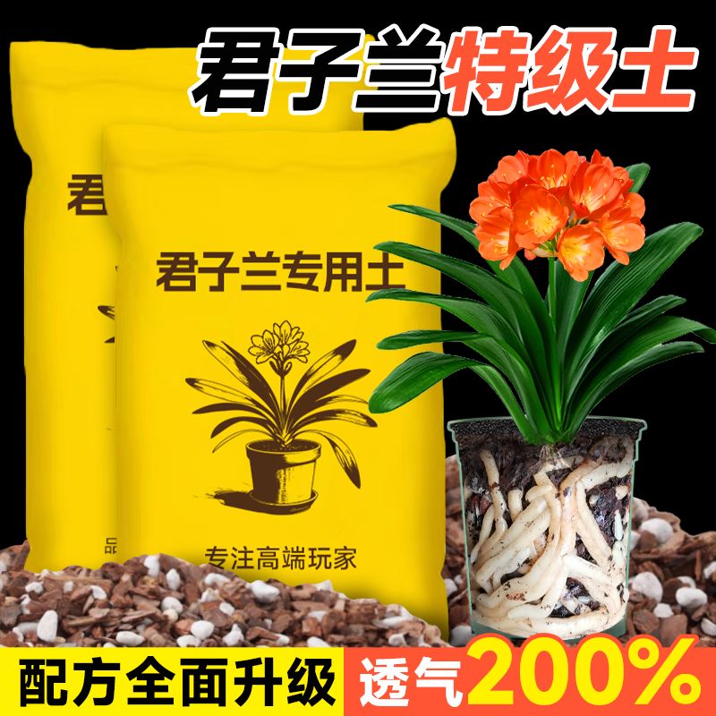 君子兰专用土兰花营养土植料疏松透气盆栽种植肥料家用高端松