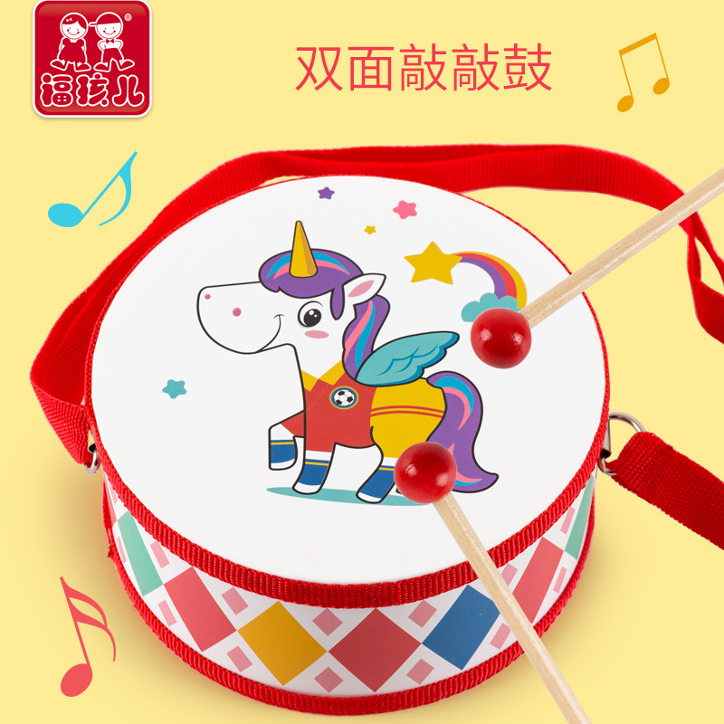小鼓玩具儿童军鼓幼儿园宝宝手敲打鼓3岁2音乐奥尔夫打击乐器