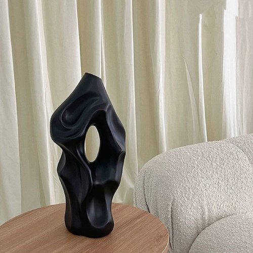 高颜值桌面陶瓷摆件ins风玄关家居装饰花瓶北欧风干花插花花器