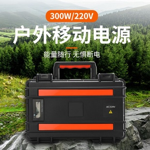 220V露营房车直播烧烤摆摊搭电储能应急充电电源箱 户外移动300W