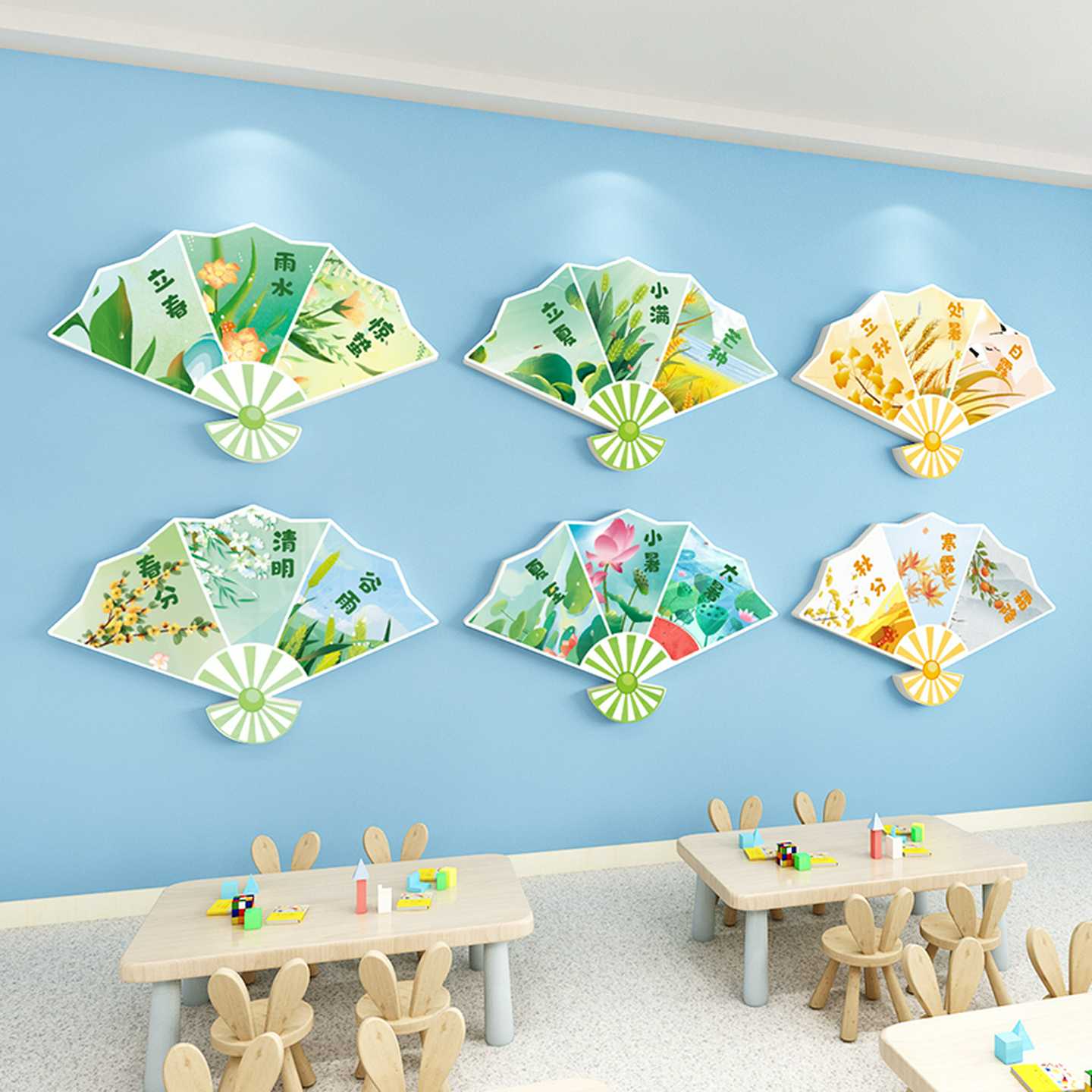 S588二十四24节气装饰画幼儿园环创走廊主题墙面教室布置传统文化