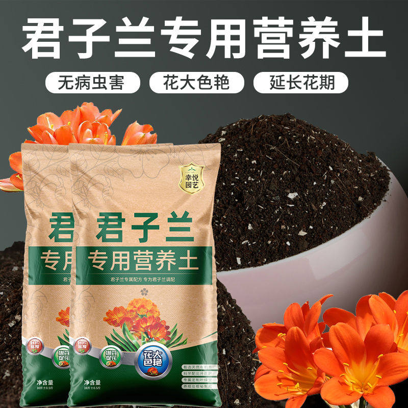 君子兰专用土花土养君子兰专用营养土肥料栽种盆栽土专用肥换