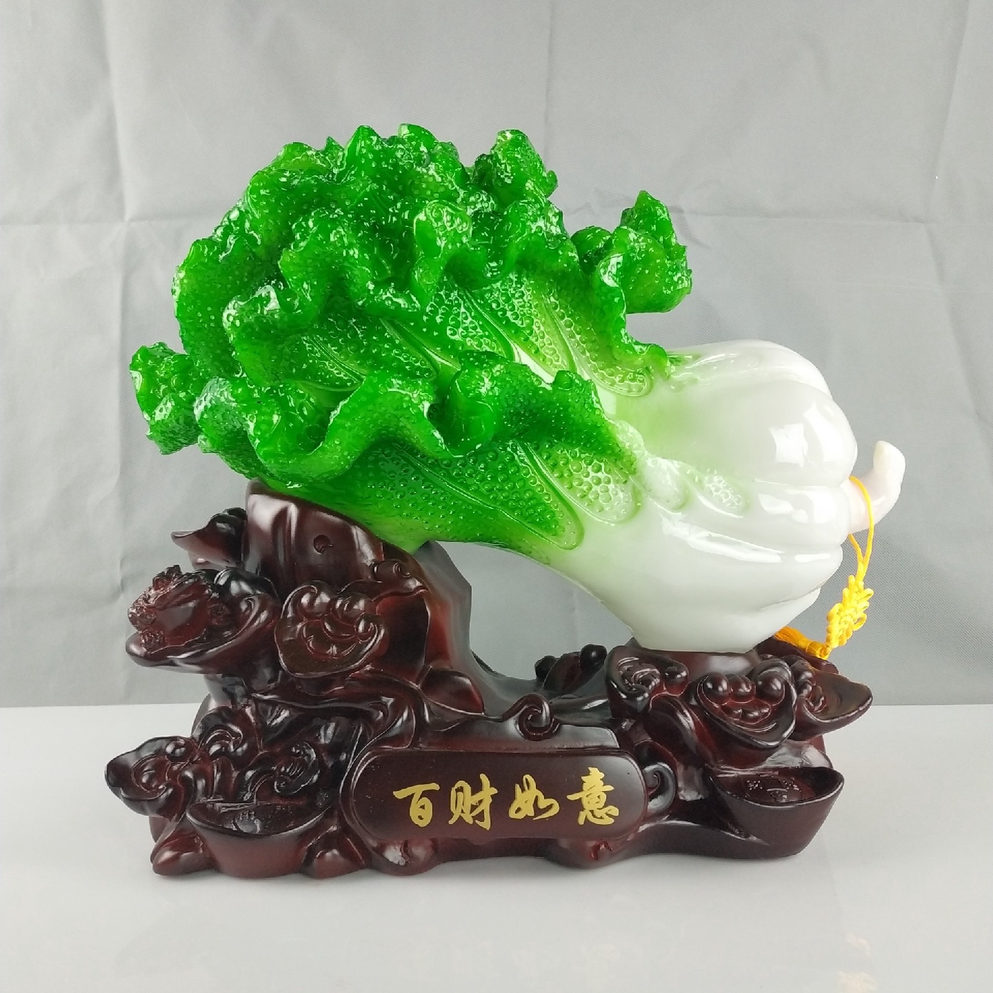 玉白菜百财树脂家居好物盆景客厅桌面摆件批发装饰品开业乔迁