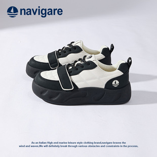 Navigare/纳维凯尔意大利小帆船2025新款秋冬时尚休闲经典板鞋女