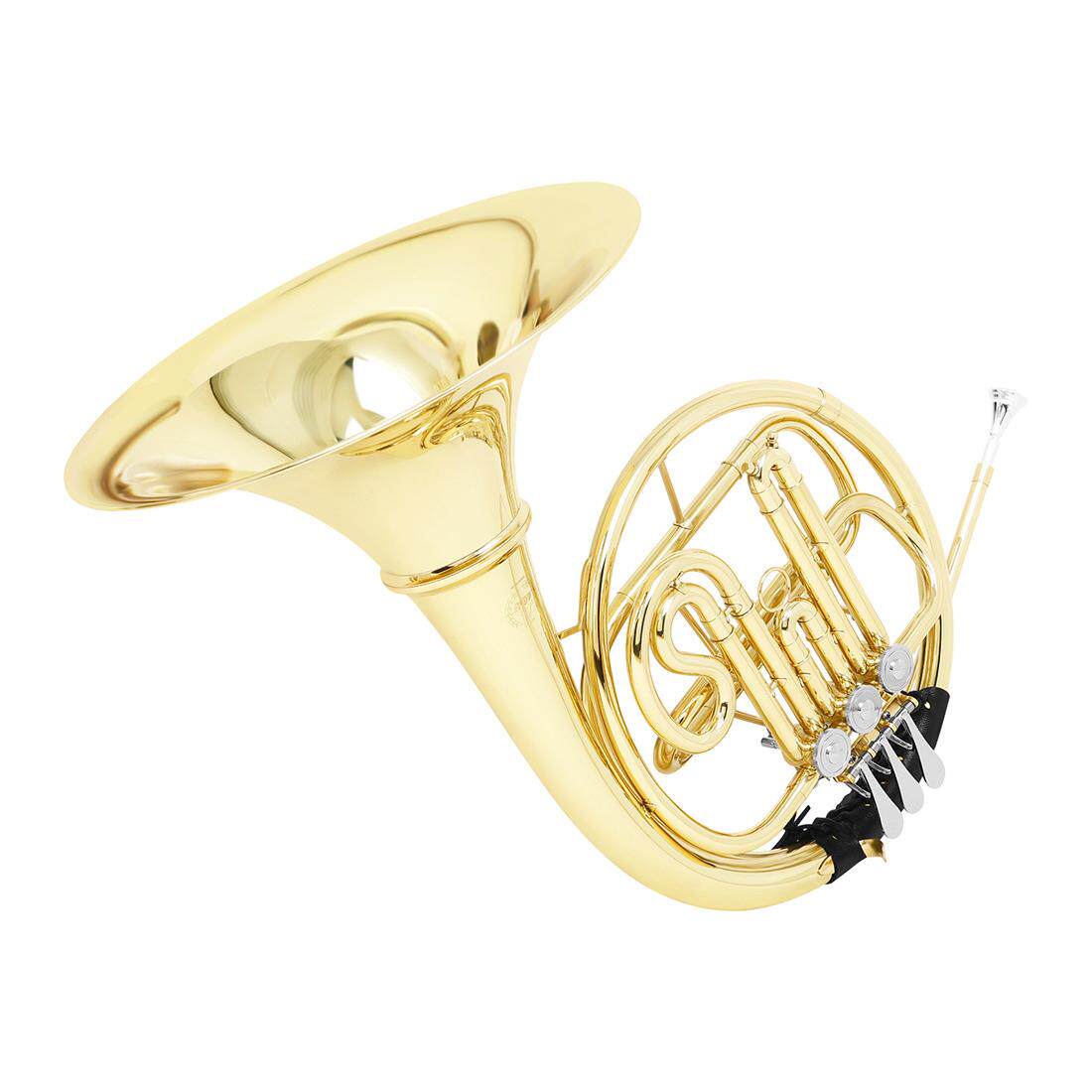 学生考级铜管专业圆号乐器扁四键分体式圆号降调黄铜圆号