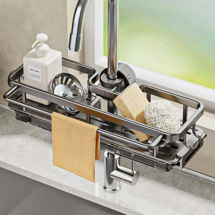 厨房水龙头置物架多功能收纳沥水架水槽边置物架洗碗布挂篮抹布架,厨房/烹饪用具,龙头置物架,淘宝优惠券,粉丝福利购,淘宝优惠卷