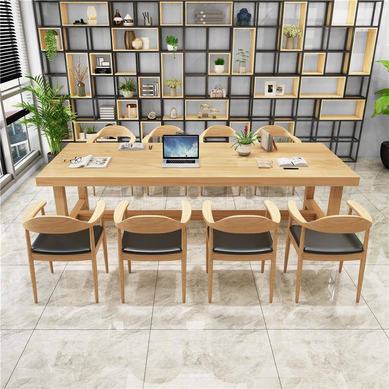 用会洽谈桌椅组合简商实木卓叶家用约电脑桌长桌开会培训会议议桌