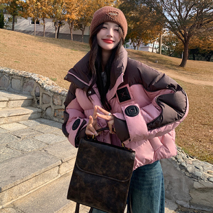 休闲外套 宽松加厚棉衣潮流棉袄面包服时尚 2025年新款 棉服女冬短款