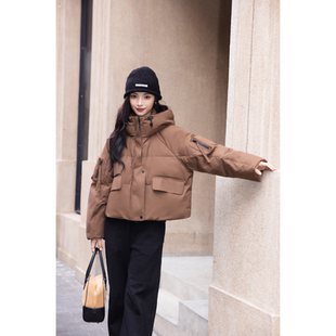 通勤日常新款 小个子短款 冬季 百搭女款 加厚棉服棉衣 时尚 2025年冬季