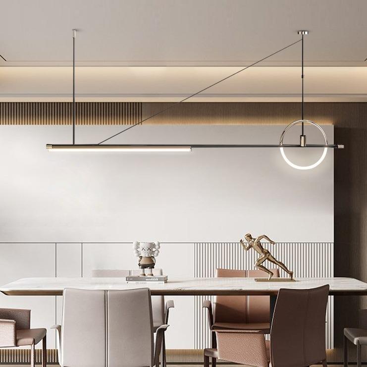 北欧简约长条餐厅吧台吊灯商业办公空间设计师样板间展厅家用灯具