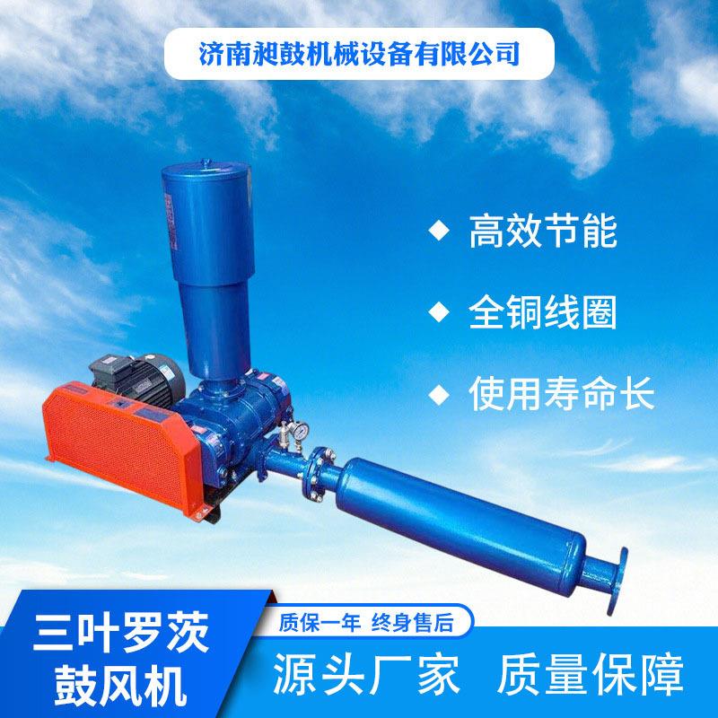 大型工业污处理高密度水产养殖曝气增氧机熔喷三叶罗茨鼓风机