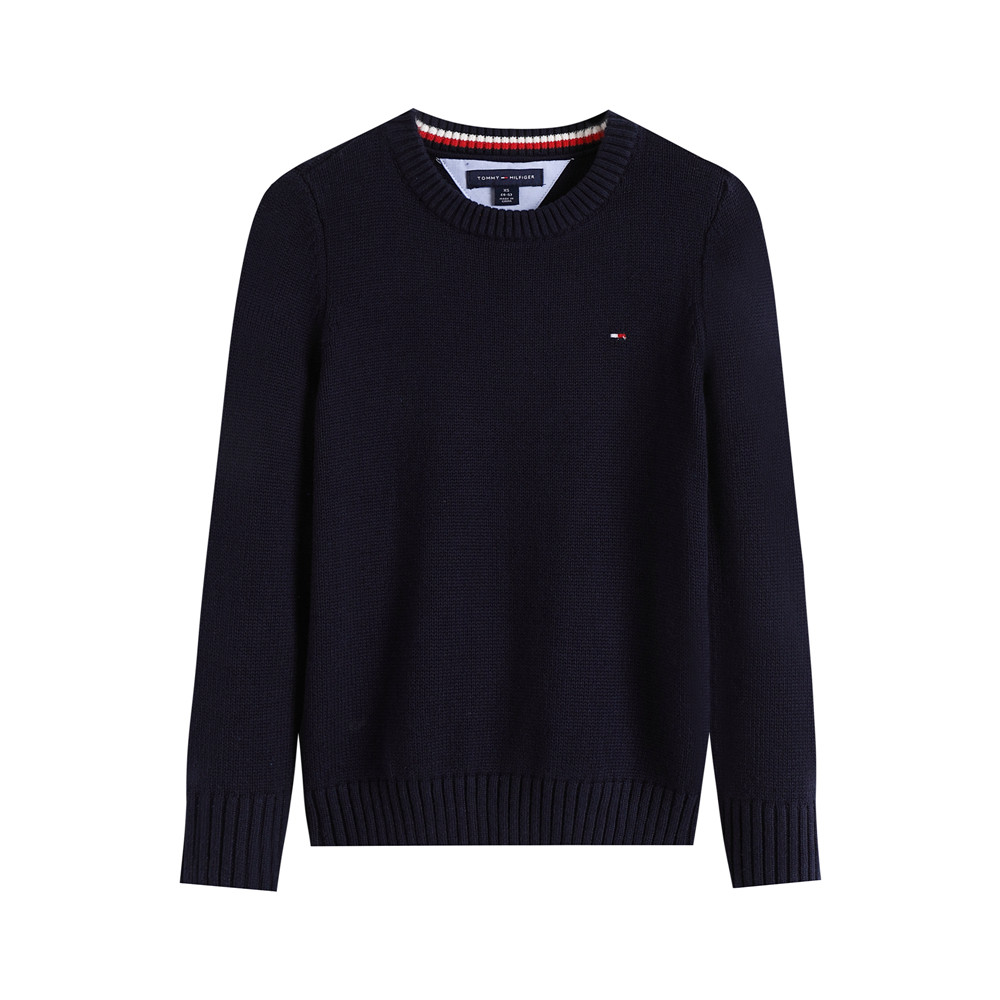 thumbnail for Trendy Brand Autumn and Winter Boys' Sweaters New Children's Knitwear Round Neck Pullover Knitwear Primary and Secondary School Students Pure Cotton Knitwear