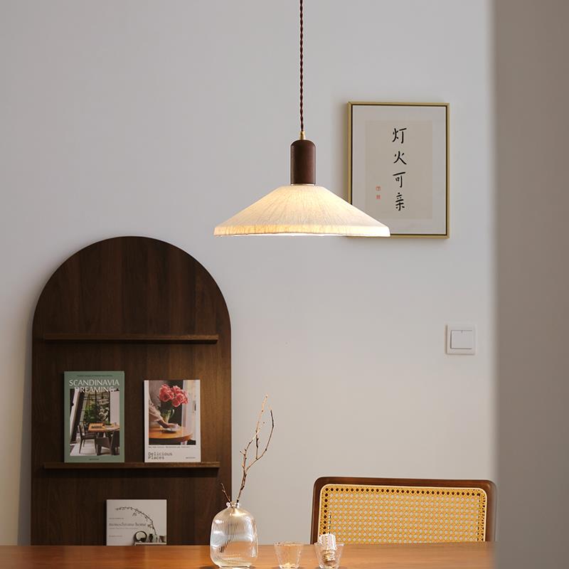 日式诧寂风宣纸吊灯覆古手工茶室禅意民宿吧台咖啡店装饰艺术灯具