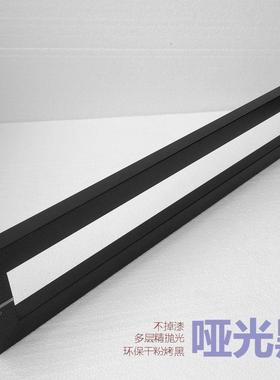玻璃门拉手黑色方管不锈钢大把手防火木门KTV扶手哑黑1.2米1.5长