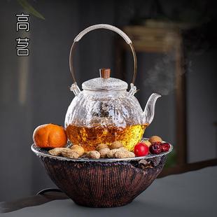 耐热玻璃茶壶煮茶器烤茶网红爆款 家用电陶炉套装 冬天围炉煮茶整套